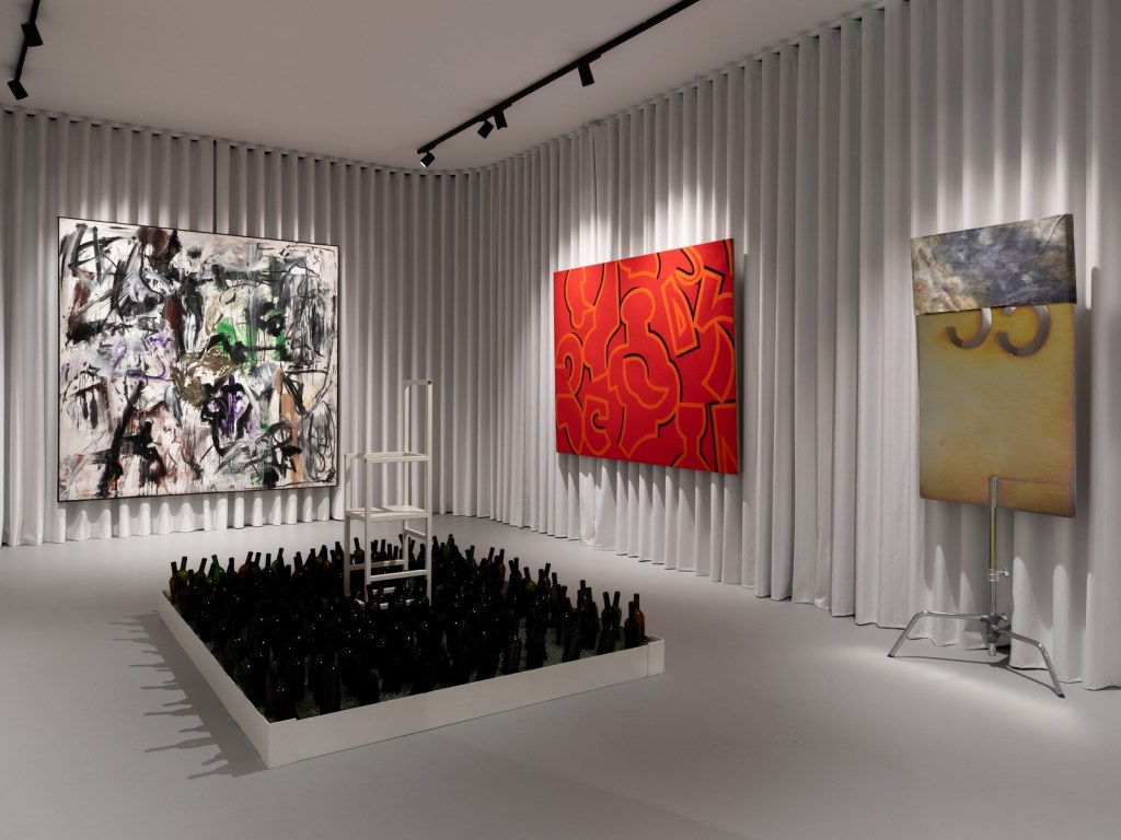 Installation view of the exhibition AUDACI. Dalle avanguardie storiche agli artisti mascherati, l’arte del libero pensiero, held at 21Gallery in Padua in 2025. Photograph by Giacomo Bianco.