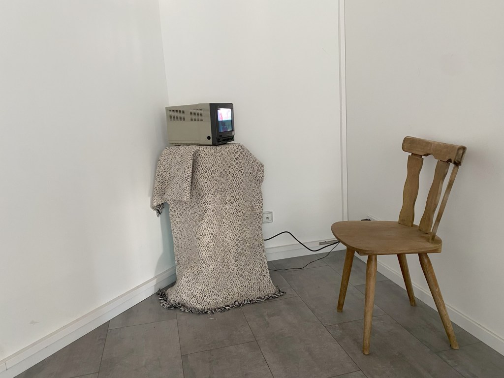 Like Bread and Water – Installation view at In The Mountains, Berlin 2025, featuring artworks displayed in a bright exhibition space.