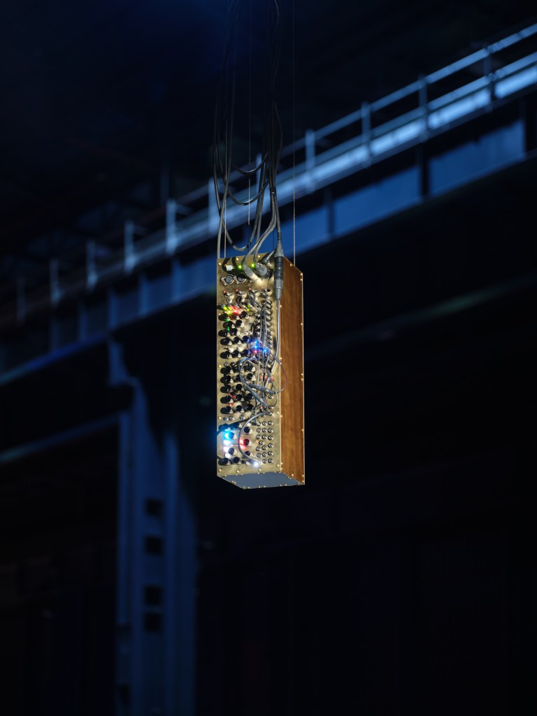 Installation view of Bleeding (2025) by Soundwalk Collective at Pirelli HangarBicocca, Milan, featuring an immersive audio-visual environment. Photo by Agostino Osio
