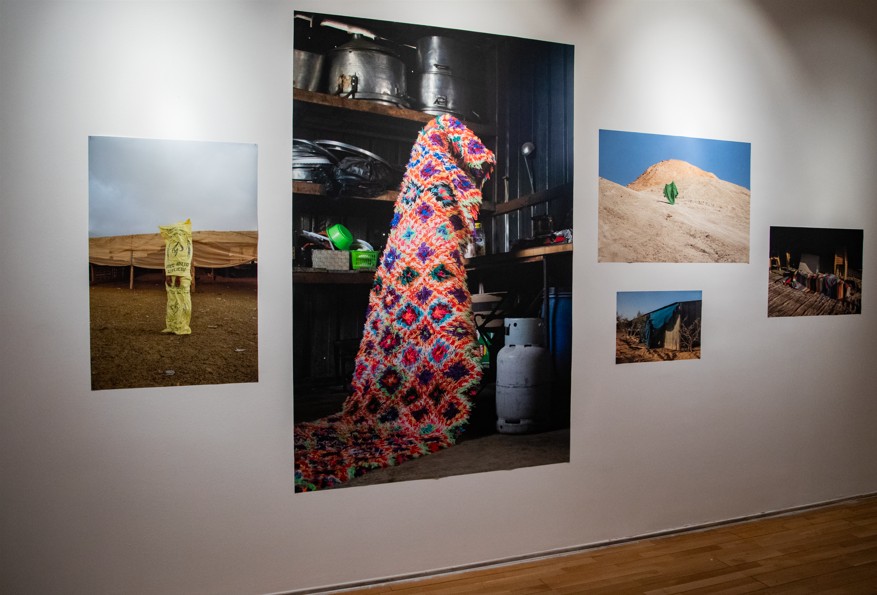 Exhibition view of work by Ruba AlFarawna within I Shall Carve the Sun’s Words in Ramallah on 5 April 2025. Courtesy A.M. Qattan Foundation