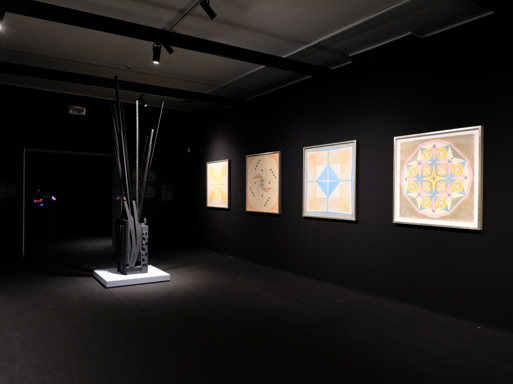 Installation view of Fata Morgana: Memories of the Invisible (2025) at Palazzo Morando | Costume Moda Immagine, an exhibition by Fondazione Nicola Trussardi curated by Massimiliano Gioni, Daniel Birnbaum, and Marta Papini. Photo by Marco De Scalzi