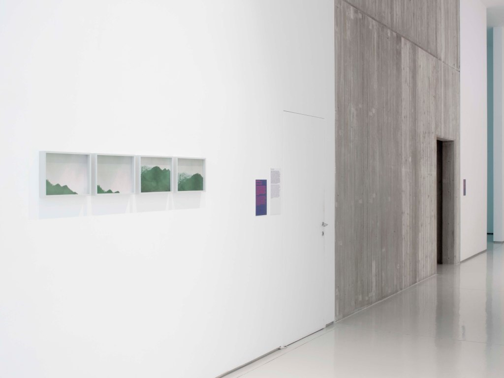 Exhibition view at Museo Ettore Fico, Turin, showing Appunti per un film sull’oblio, an inkjet print on photographic paper displayed on the gallery wall.