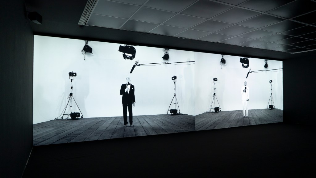 Installation view of the exhibition John Giorno: The Performative Word in the Sala delle Ciminiere at MAMbo – Museo d'Arte Moderna di Bologna.