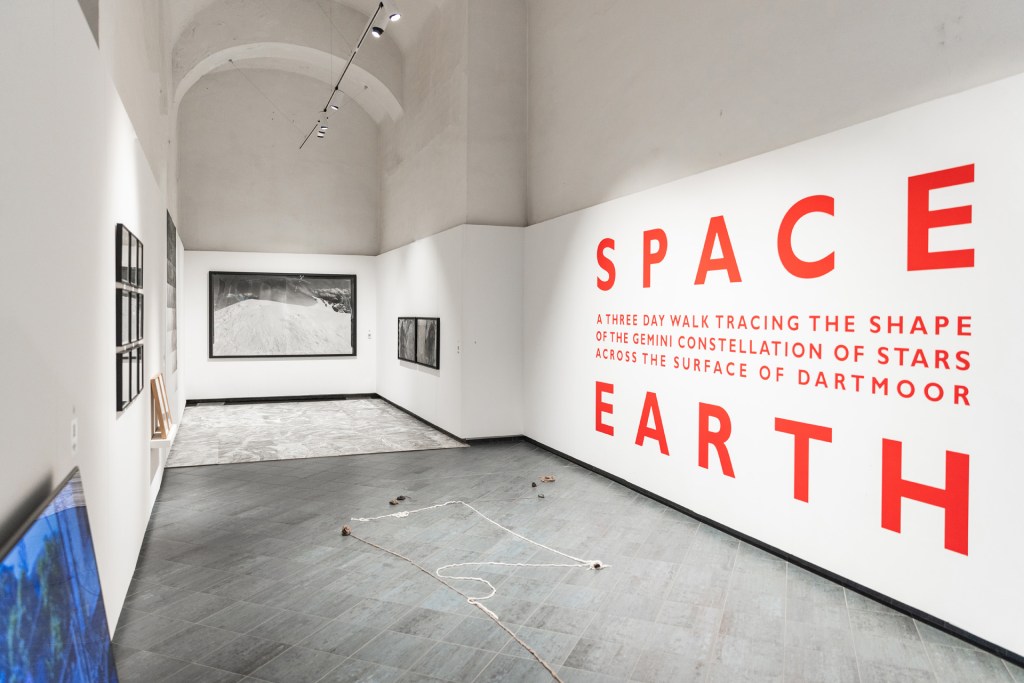 Another exhibition view of Walking Mountains showing the gallery installation.