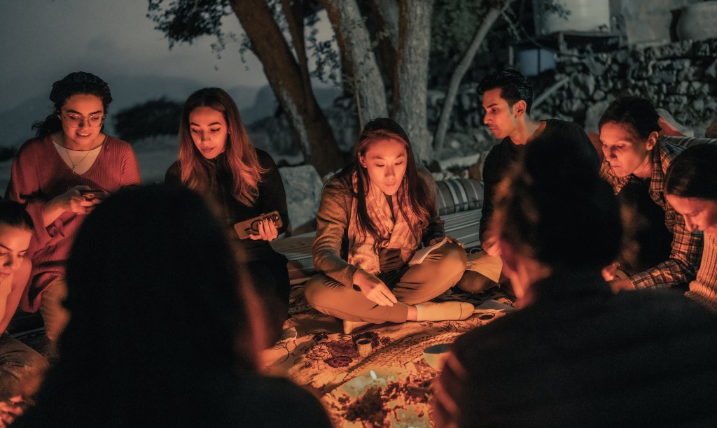 Performance by Moza Almatrooshi developed from The Agriculture School project during the exhibition On Foraging at 421 Arts Campus, created in collaboration with artist Nahla Al Tabbaa