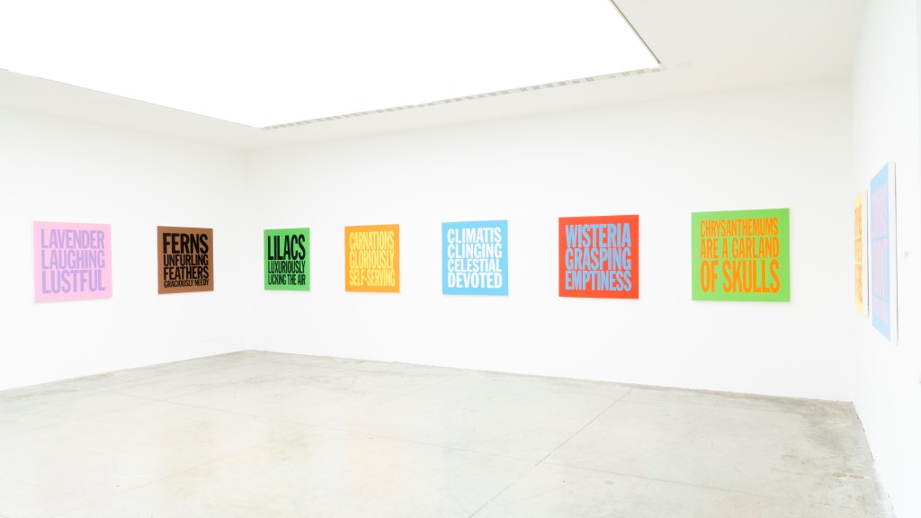 Installation view of the exhibition John Giorno: The Performative Word in the Sala delle Ciminiere at MAMbo – Museo d'Arte Moderna di Bologna.