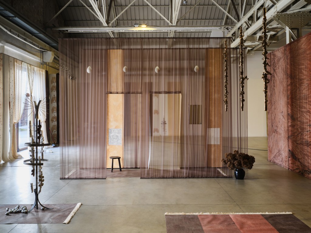 Exhibition view of Rebecca by Benni Bosetto at Pirelli HangarBicocca, Milan.