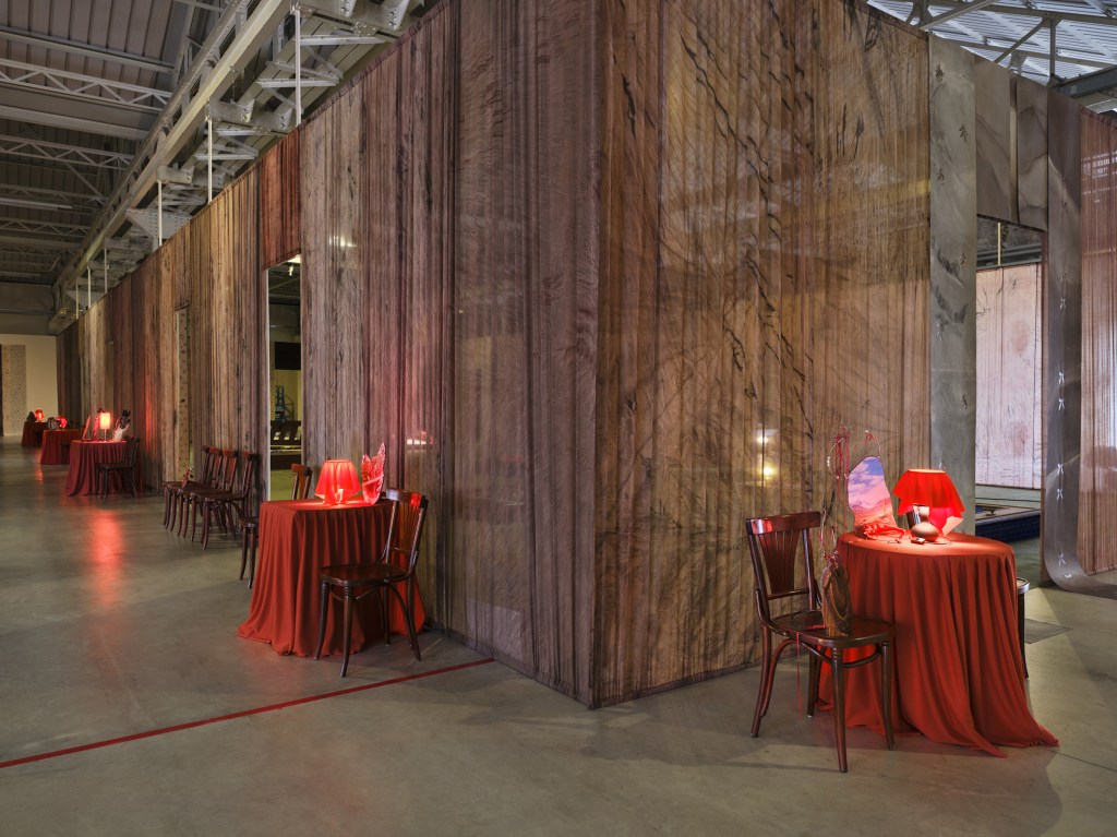 Exhibition view of Rebecca by Benni Bosetto at Pirelli HangarBicocca, Milan.