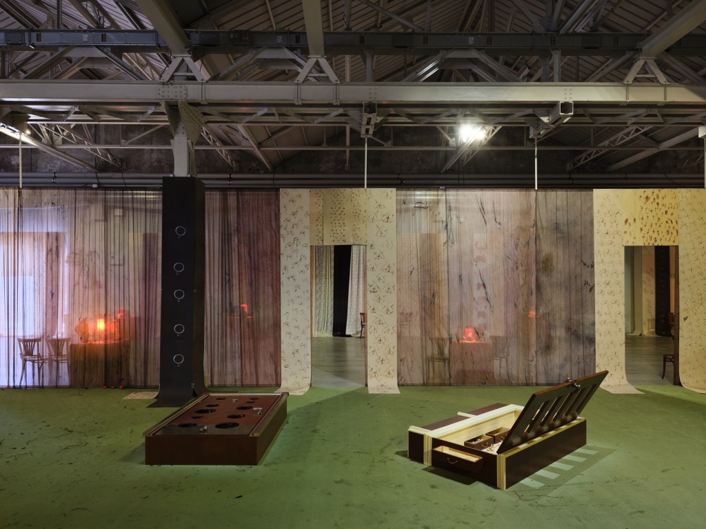 Exhibition view of Rebecca by Benni Bosetto at Pirelli HangarBicocca, Milan.