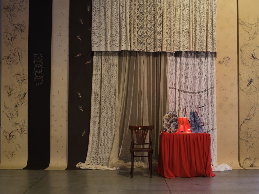 Exhibition view of Rebecca by Benni Bosetto at Pirelli HangarBicocca, Milan.