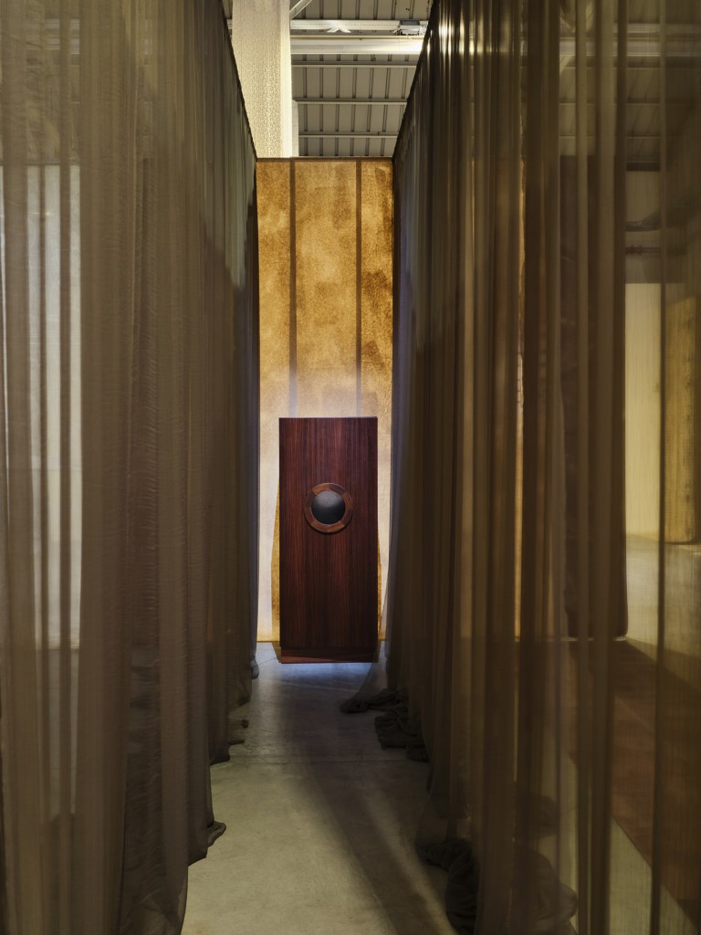 Detail of Corridoio orgonico by Benni Bosetto in an installation at Pirelli HangarBicocca.