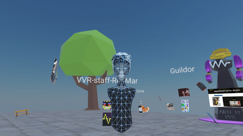 Visual documentation of Arte-19 – Virus, a virtual reality game project developed in 2020, shown through gameplay or immersive VR interface imagery.