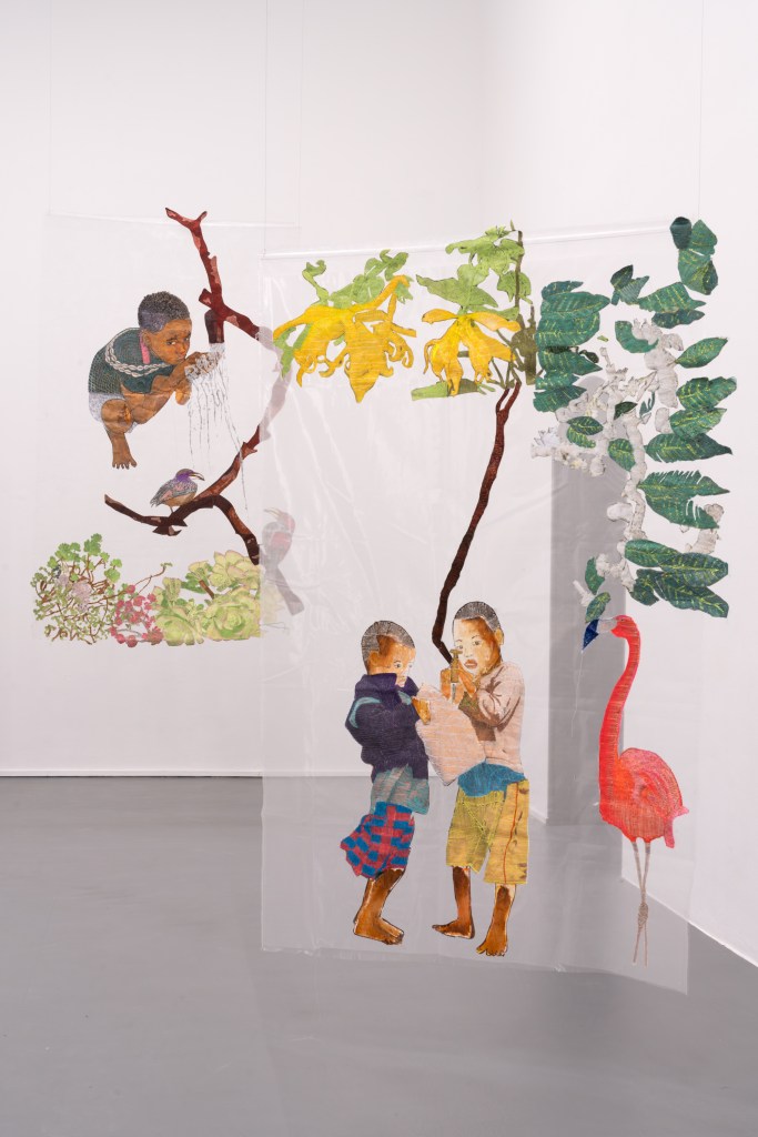 Installation view of Eau by Ana Silva at GAMeC – Galleria d'Arte Moderna e Contemporanea di Bergamo in 2026, showing the artwork arranged within the gallery space, photographed by Lorenzo Palmieri.