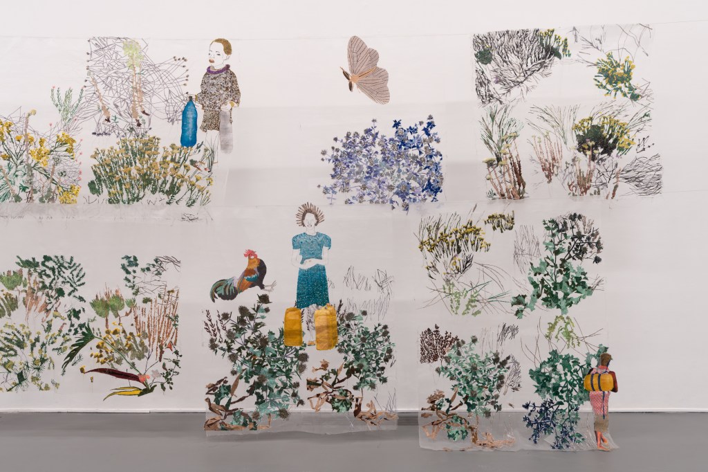 Installation view of Eau by Ana Silva at GAMeC – Galleria d'Arte Moderna e Contemporanea di Bergamo in 2026, showing the artwork arranged within the gallery space, photographed by Lorenzo Palmieri.