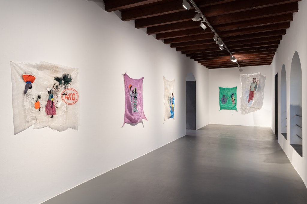 Installation view of Eau by Ana Silva at GAMeC – Galleria d'Arte Moderna e Contemporanea di Bergamo in 2026, showing the artwork arranged within the gallery space, photographed by Lorenzo Palmieri.