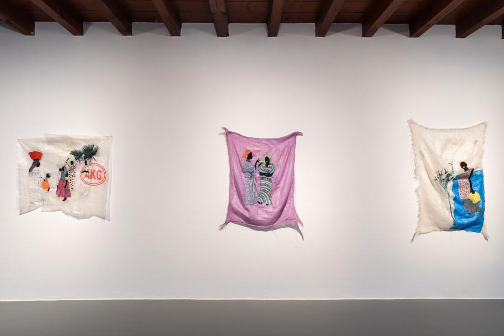 Installation view of Eau by Ana Silva at GAMeC – Galleria d'Arte Moderna e Contemporanea di Bergamo in 2026, showing the artwork arranged within the gallery space, photographed by Lorenzo Palmieri.