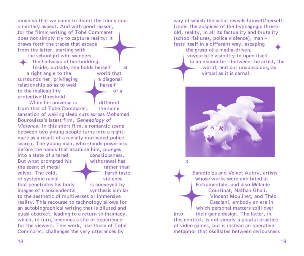 I Am The F***** Subject: Art and Adolescence*. Edited by Julia Marchand in collaboration with Vittoria Morpurgo. Published by Lenz Press and Extramentale, 2026. Designed by Lorenzo Mason Studio. Internal spreads. Courtesy and copyright: Lenz Press and Lorenzo Mason Studio.