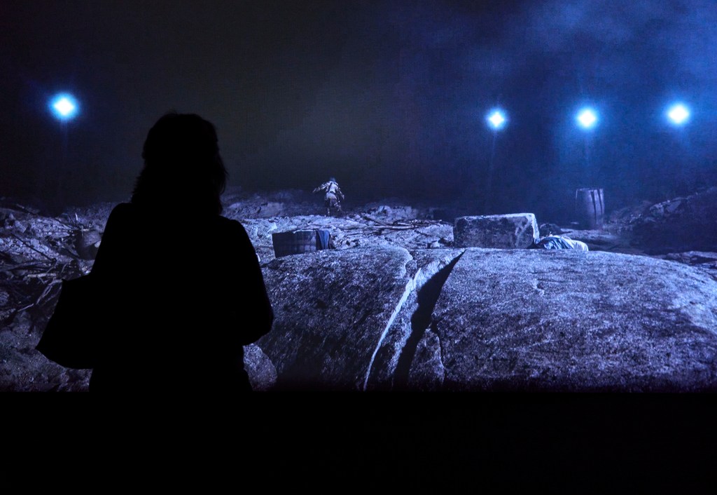 Installation view of Strange Rules at Palazzo Diedo Berggruen Arts & Culture, featuring Fabien Giraud’s The Final Epoch 1 (2025–2026); photograph by David Levene.