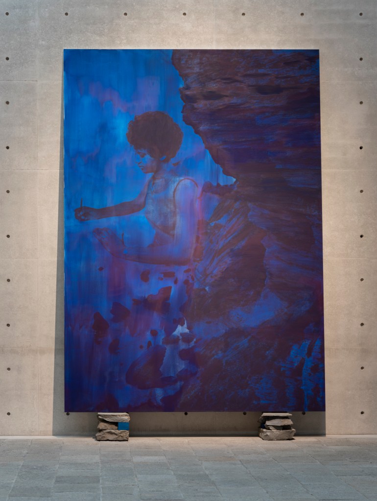 Installation view of Lorna Simpson’s Cliffs (2025), from the Pinault Collection, presented in Lorna Simpson: Third Person (2026) at Punta della Dogana, Venice; photograph by James Wang; courtesy of Palazzo Grassi, Pinault Collection.
