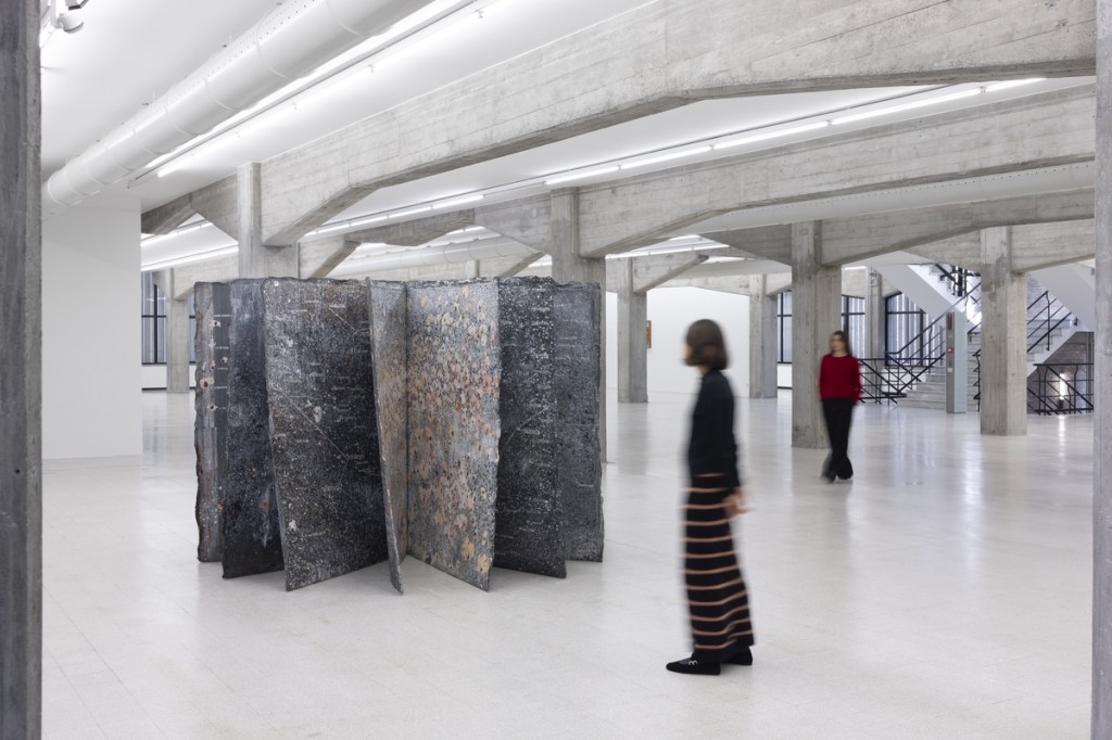 Exhibition gallery featuring an artwork by Anselm Kiefer.