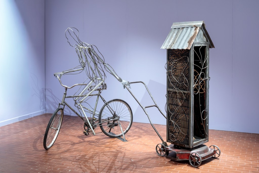John Beadle, One Thousand Small Mercies (2016), mixed-media sculpture made of wood, cardboard, metal, and found objects