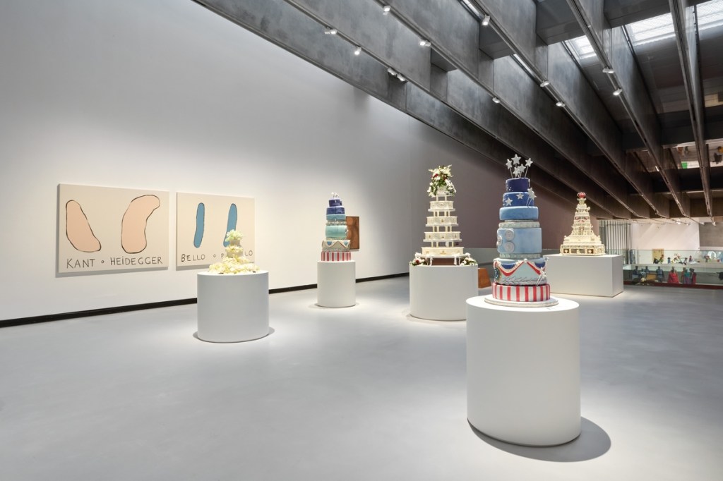 Exhibition view of Tragicomica: Prospettive sull’arte italiana dal secondo Novecento a oggi at MAXXI, Rome (2026); photograph by Simon d’Exea; courtesy of Fondazione MAXXI