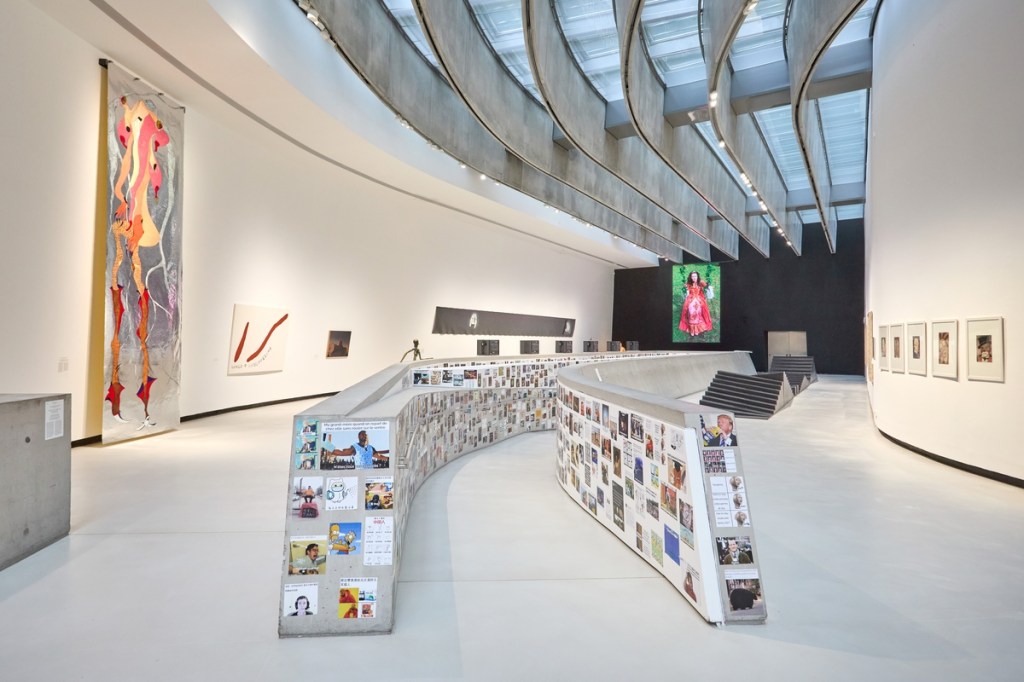 Exhibition view of Tragicomica: Prospettive sull’arte italiana dal secondo Novecento a oggi at MAXXI, Rome (2026); photograph by Simon d’Exea; courtesy of Fondazione MAXXI