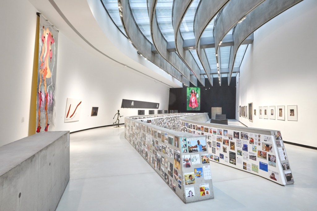 Exhibition view of Tragicomica: Prospettive sull’arte italiana dal secondo Novecento a oggi at MAXXI, Rome (2026); photograph by Simon d’Exea; courtesy of Fondazione MAXXI