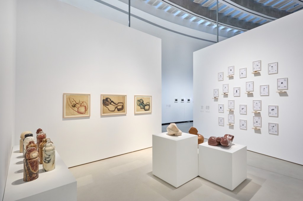Exhibition view of Tragicomica: Prospettive sull’arte italiana dal secondo Novecento a oggi at MAXXI, Rome (2026); photograph by Simon d’Exea; courtesy of Fondazione MAXXI