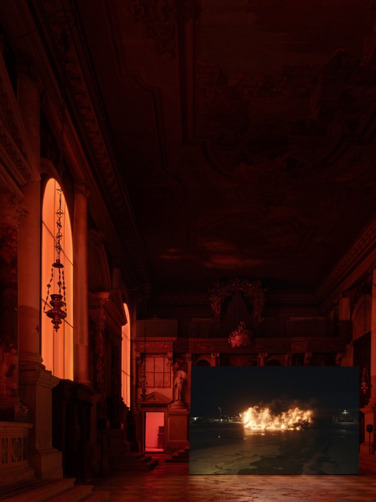 Janis Rafa, Baby I’m Yours, Forever (2026). Film installation by Janis Rafa presented in the exhibition Canicula at Fondazione In Between Art Film, Complesso dell’Ospedaletto, Venice, 2026