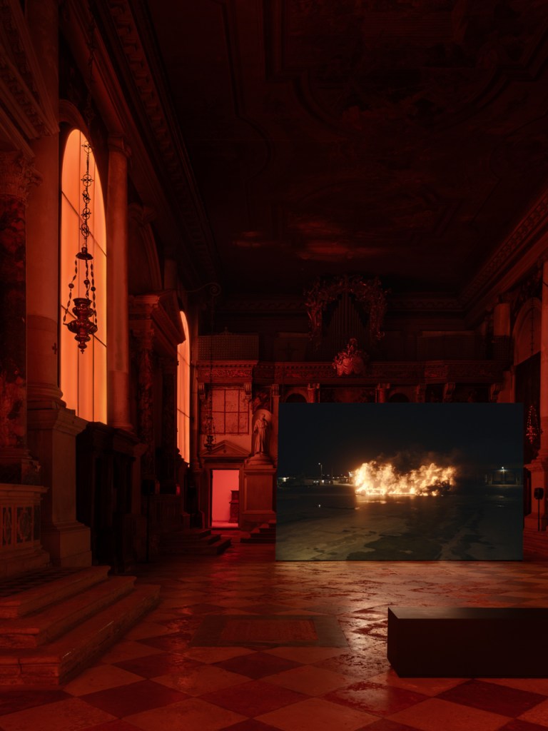 Janis Rafa, Baby I’m Yours, Forever (2026). Film installation by Janis Rafa presented in the exhibition Canicula at Fondazione In Between Art Film, Complesso dell’Ospedaletto, Venice, 2026