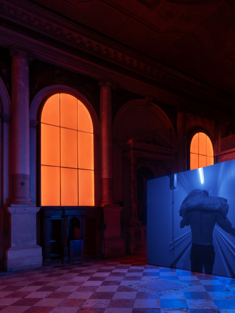 Janis Rafa, Baby I’m Yours, Forever (2026). Film installation by Janis Rafa presented in the exhibition Canicula at Fondazione In Between Art Film, Complesso dell’Ospedaletto, Venice, 2026