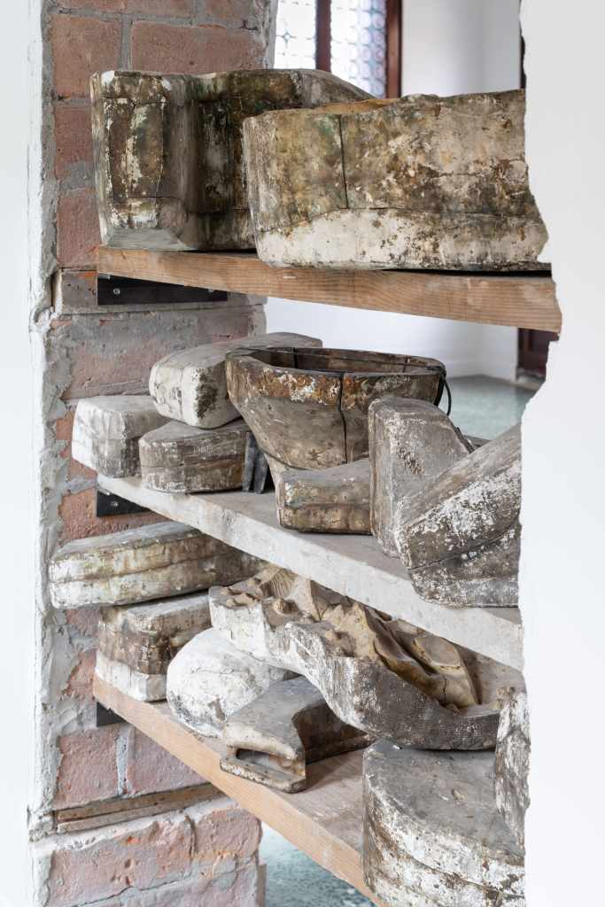 5 Works (installation view): Wide view of the exhibition gallery showing multiple artworks installed throughout the space, with visitors able to experience the relationships between different pieces