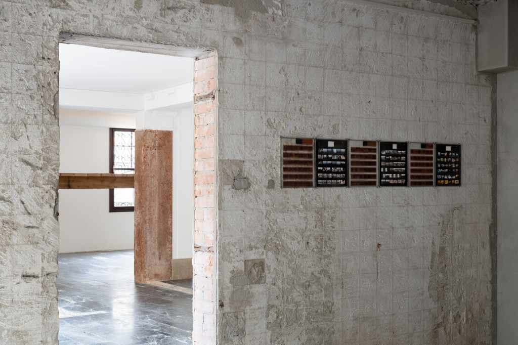 5 Works (installation view): Wide view of the exhibition gallery showing multiple artworks installed throughout the space, with visitors able to experience the relationships between different pieces