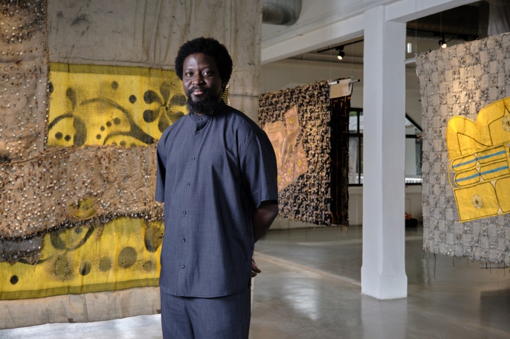 Portrait of Ghanaian artist Ibrahim Mahama
