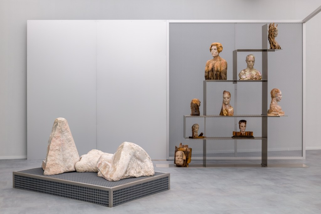 Exhibition view of Matter of Care, Care of Matter at Hamburger Bahnhof, featuring a work by Laura Eckert