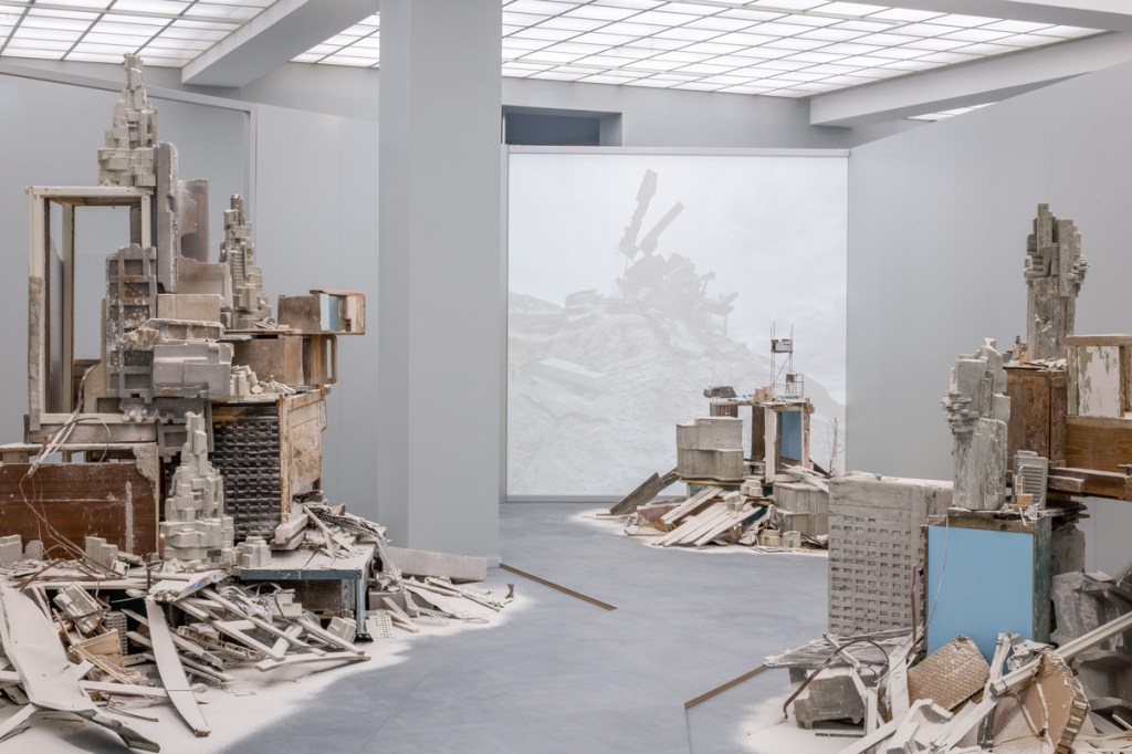 Exhibition view of Matter of Care, Care of Matter at Hamburger Bahnhof, featuring a work by Wibke Rahn