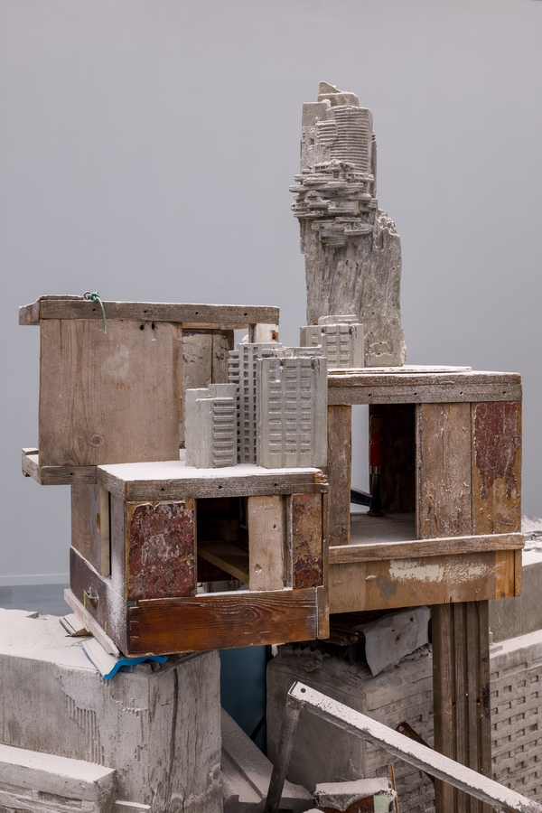 Exhibition view of Matter of Care, Care of Matter at Hamburger Bahnhof, featuring a work by Wibke Rahn