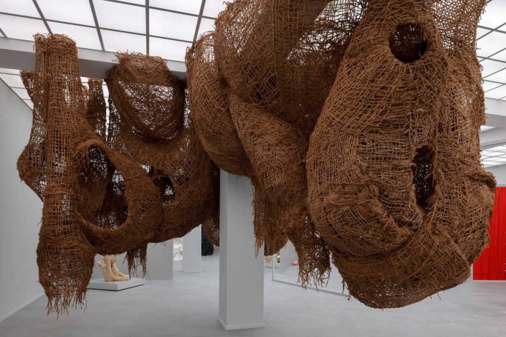 Exhibition view of Matter of Care, Care of Matter at Hamburger Bahnhof, featuring a work by Agnes Lammert